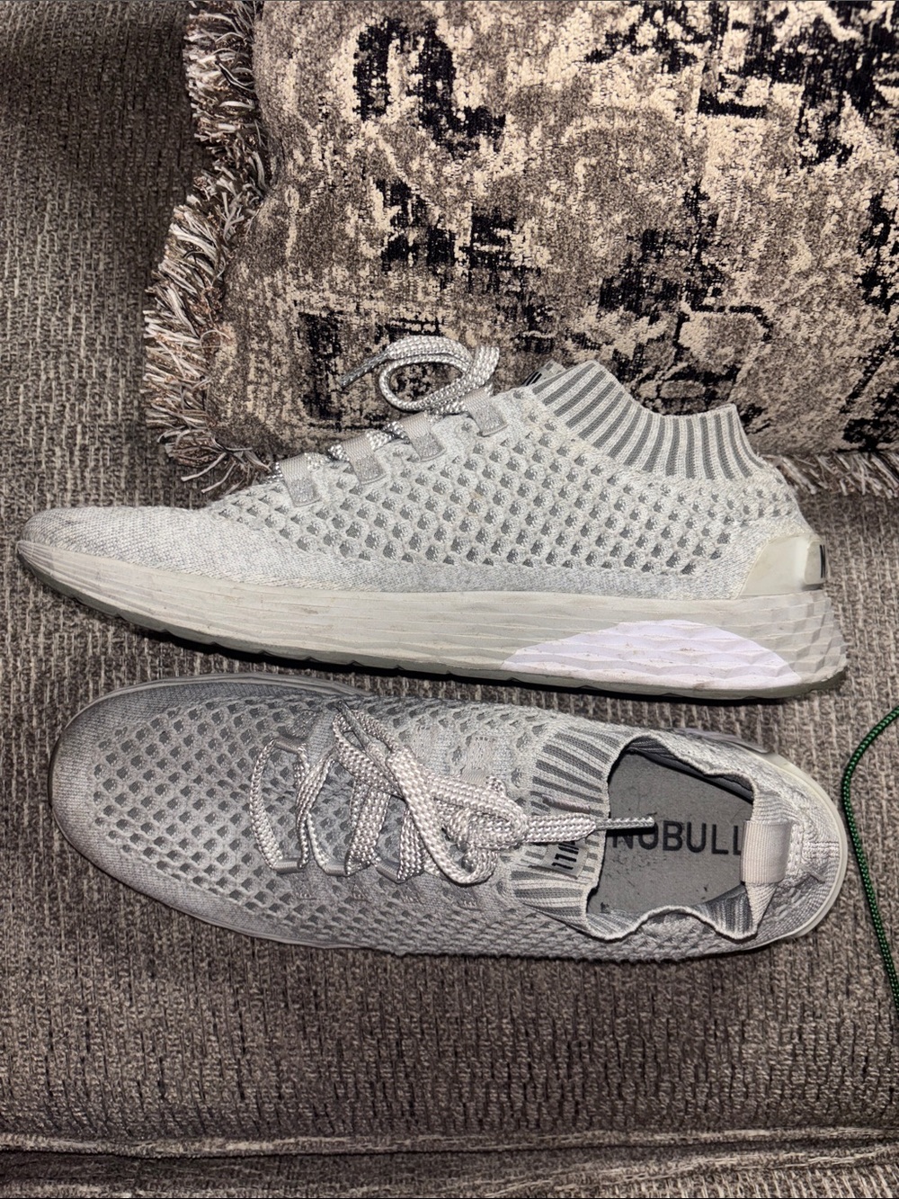 NOBULL Men’s Knit Trainer — Light Gray Size 14